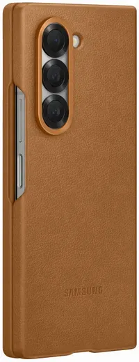 Origineel Samsung Galaxy Z Fold 6 Hoesje KindSuit Leather Case Bruin afbeelding 5