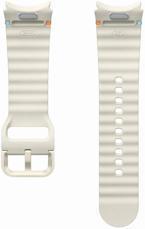 Origineel Samsung Smartwatch 20MM Bandje Sport Band - Cream (S/M) afbeelding 3