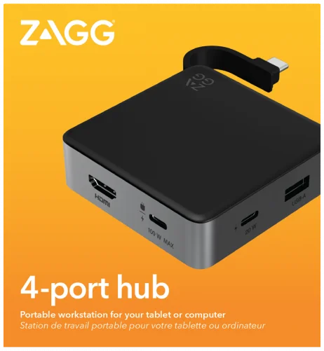 ZAGG 4-Ports Hub 100W USB-C naar USB-C PD/USB-C/USB-A/HDMI afbeelding 7