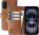 Rosso Element Apple iPhone 16 Hoesje Book Case Wallet Bruin