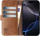 Rosso Element Apple iPhone 16 Pro Hoesje Book Case Wallet Bruin afbeelding 13
