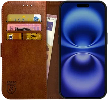 Rosso Element Apple iPhone 16 Pro Max Hoesje Book Case Wallet Bruin