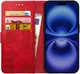 Rosso Element Apple iPhone 16 Pro Max Hoesje Book Case Wallet Rood