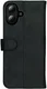 Rosso Deluxe Apple iPhone 16 Hoesje Echt Leer Book Case Zwart afbeelding 12