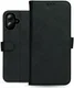 Rosso Deluxe Apple iPhone 16 Hoesje Echt Leer Book Case Zwart afbeelding 13