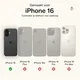 Rosso Deluxe Apple iPhone 16 Hoesje Echt Leer Book Case Zwart afbeelding 4