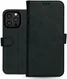 Rosso Deluxe Apple iPhone 16 Pro Hoesje Echt Leer Book Case Zwart afbeelding 12