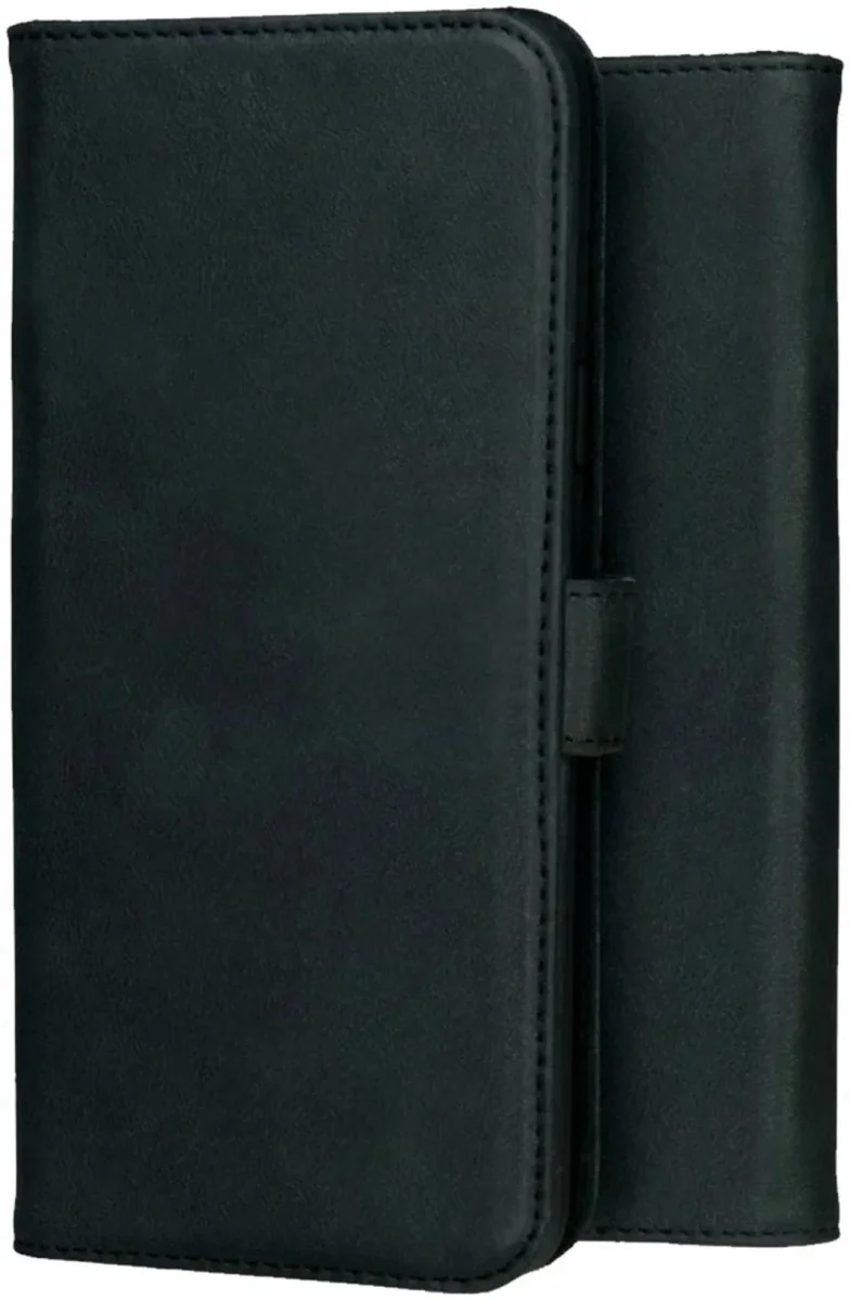 Rosso Deluxe Apple iPhone 16 Pro Hoesje Echt Leer Book Case Zwart afbeelding 9