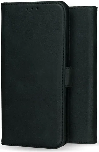 Rosso Deluxe Apple iPhone 16 Plus Hoesje Echt Leer Book Case Zwart afbeelding 9