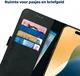 Rosso Deluxe Apple iPhone 16 Pro Max Hoesje Echt Leer Book Case Zwart afbeelding 5