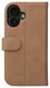Rosso Elite Apple iPhone 16 Hoesje met MagSafe Book Case Echt Leer Lichtbruin afbeelding 9