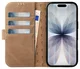 Rosso Elite Apple iPhone 16 Plus Hoesje MagSafe Book Case Echt Leer Lichtbruin afbeelding 2