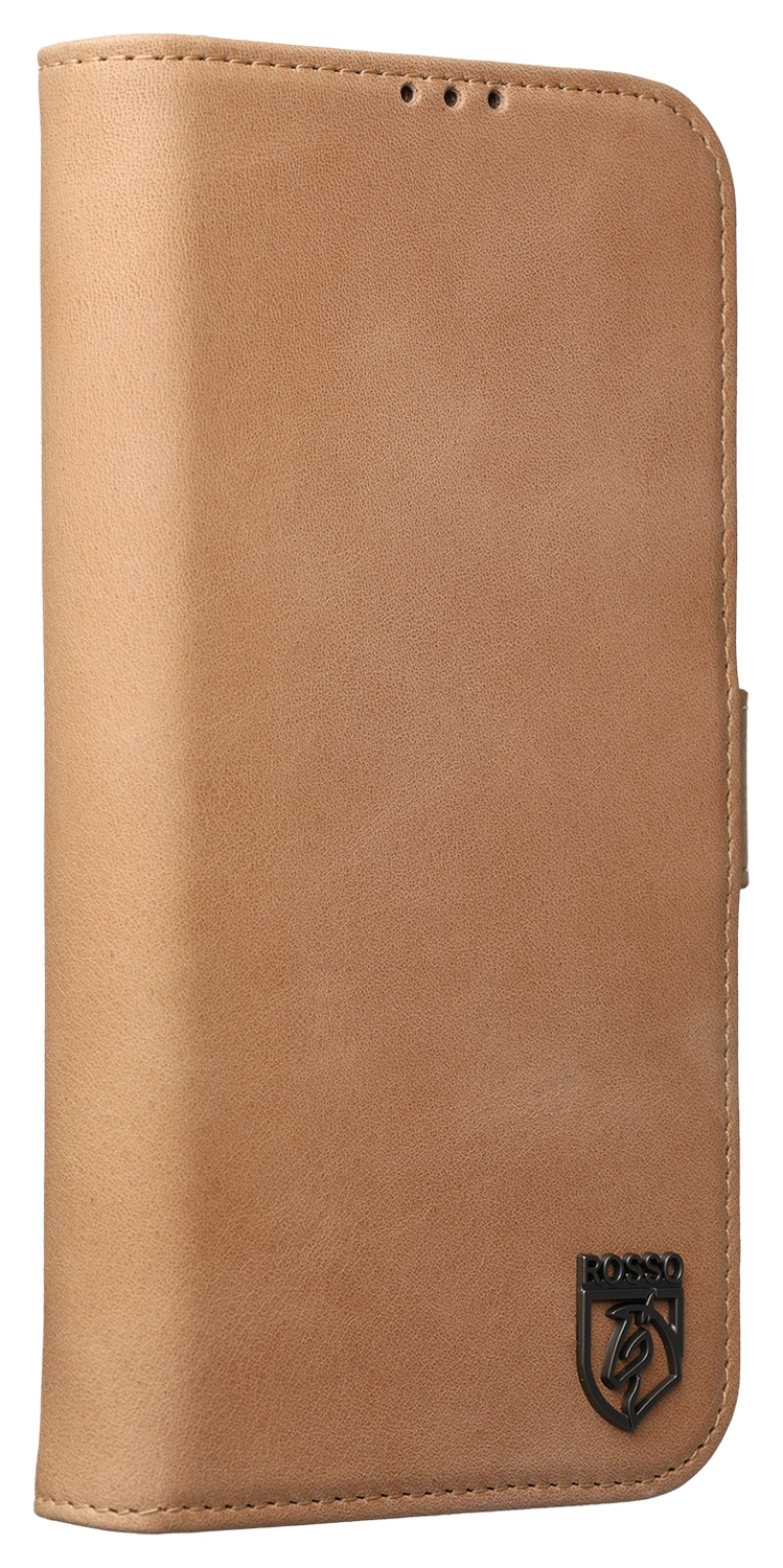 Rosso Elite Apple iPhone 16 Plus Hoesje MagSafe Book Case Echt Leer Lichtbruin afbeelding 15