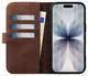 Rosso Elite Apple iPhone 16 Plus Hoesje MagSafe Book Case Echt Leer Bruin afbeelding 2