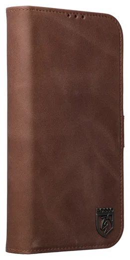 Rosso Elite Apple iPhone 16 Plus Hoesje MagSafe Book Case Echt Leer Bruin afbeelding 14