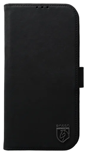 Rosso Elite Apple iPhone 16 Plus Hoesje MagSafe Book Case Echt Leer Zwart afbeelding 13