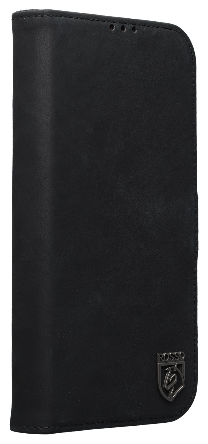 Rosso Elite Apple iPhone 16 Plus Hoesje MagSafe Book Case Echt Leer Zwart afbeelding 14