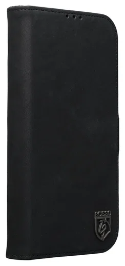 Rosso Elite Apple iPhone 16 Plus Hoesje MagSafe Book Case Echt Leer Zwart afbeelding 14