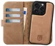 Rosso Elite iPhone 16 Pro Max Hoesje MagSafe Book Case Echt Leer Lichtbruin