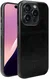 Rosso Elite iPhone 16 Pro Hoesje Leer Back Cover MagSafe Zwart afbeelding 2