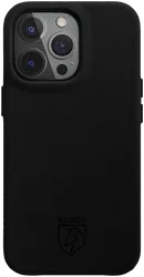 Rosso Elite iPhone 16 Pro Hoesje Leer Back Cover MagSafe Zwart afbeelding