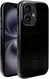 Rosso Elite iPhone 16 Plus Hoesje Leer Back Cover MagSafe Zwart afbeelding 2