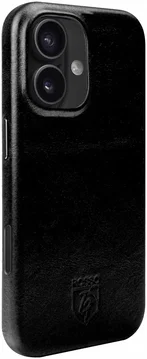 Rosso Elite iPhone 16 Plus Hoesje Leer Back Cover MagSafe Zwart