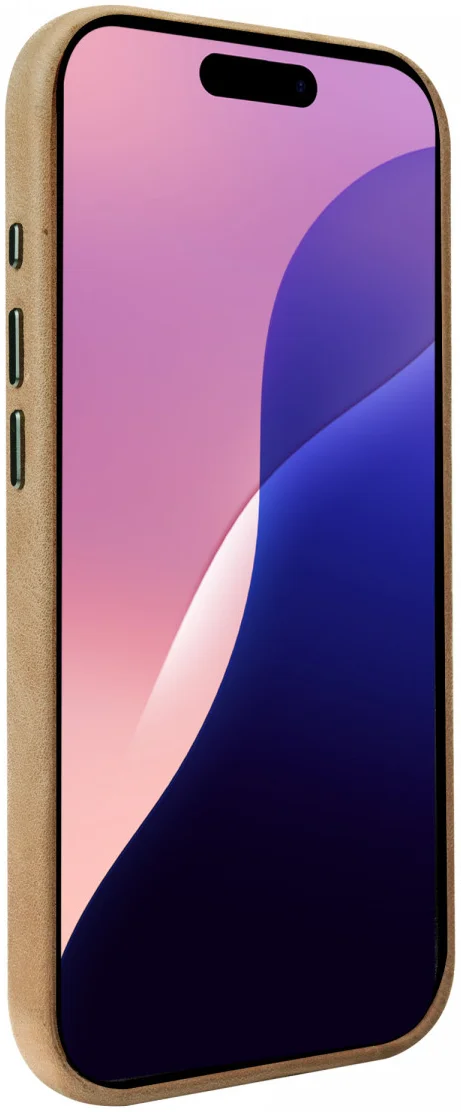 Rosso Elite iPhone 16 Pro Max Hoesje Leer Back Cover MagSafe Lichtbruin afbeelding 8