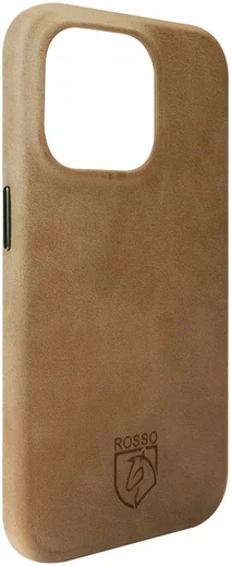 Rosso Elite iPhone 16 Pro Max Hoesje Leer Back Cover MagSafe Lichtbruin afbeelding 10