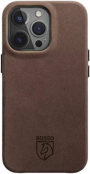 Rosso Elite iPhone 16 Pro Max Hoesje Leer Back Cover MagSafe Bruin