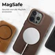 Rosso Elite iPhone 16 Pro Max Hoesje Leer Back Cover MagSafe Bruin afbeelding 6