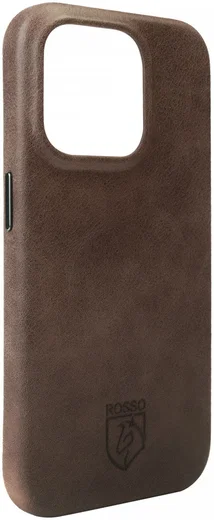 Rosso Elite iPhone 16 Pro Max Hoesje Leer Back Cover MagSafe Bruin afbeelding 10