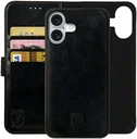 Rosso Element Uitneembaar 2-in-1 Apple iPhone 16 Hoesje Zwart