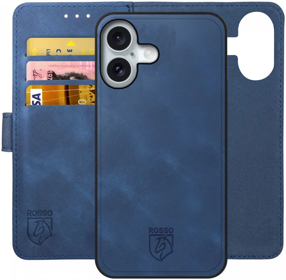 Rosso Element Uitneembaar 2-in-1 Apple iPhone 16 Plus Hoesje Blauw afbeelding 1
