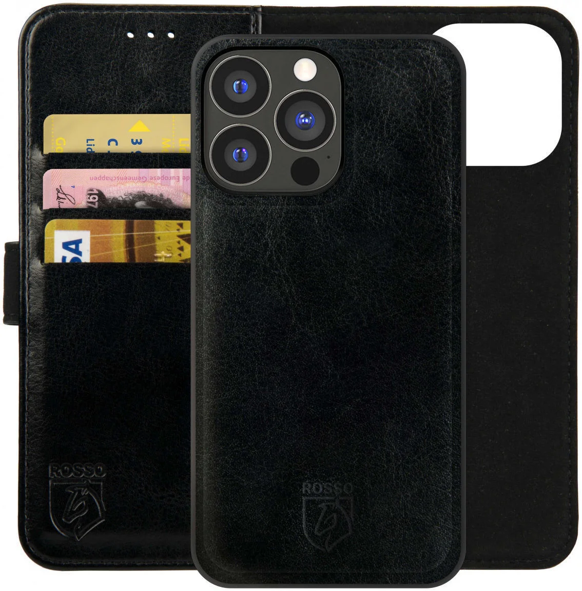 Rosso Element Uitneembaar 2-in-1 Apple iPhone 16 Pro Max Hoesje Zwart afbeelding 1