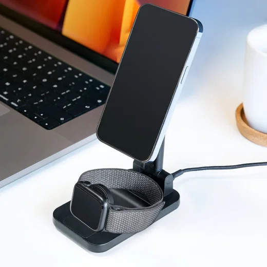 Mobilize 3in1 Draadloze MagSafe Oplader 15W iPhone/AirPods/Watch Zwart afbeelding 8
