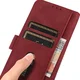 KHAZNEH Nokia C12 Hoesje Retro Wallet Book Case Rood afbeelding 4