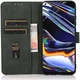 KHAZNEH Nokia C12 Hoesje Retro Wallet Book Case Groen