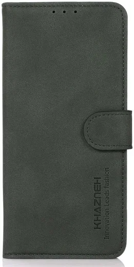 KHAZNEH Nokia C12 Hoesje Retro Wallet Book Case Groen afbeelding 6