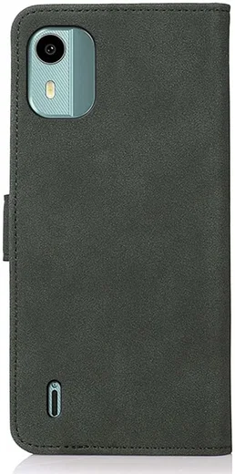 KHAZNEH Nokia C12 Hoesje Retro Wallet Book Case Groen afbeelding 7
