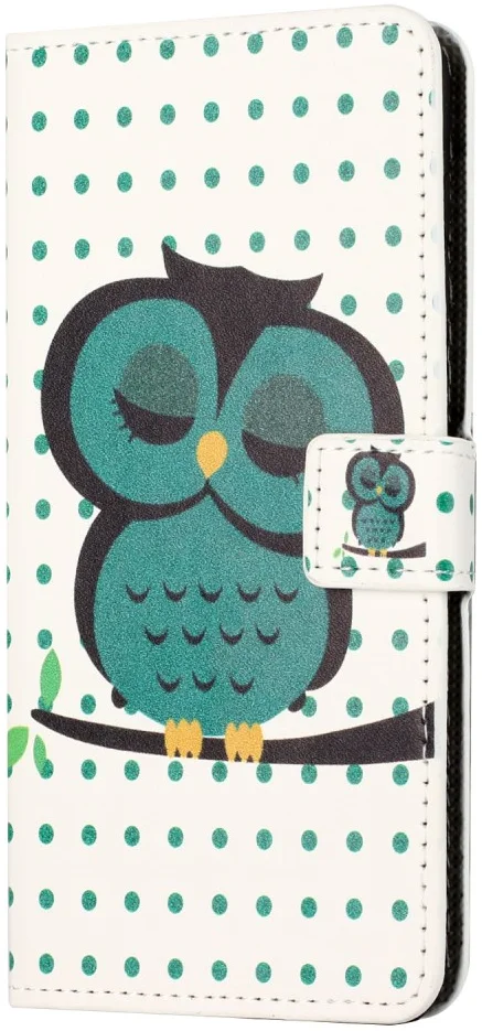 Nokia C12 Hoesje Portemonnee Book Case Uil Print afbeelding 4