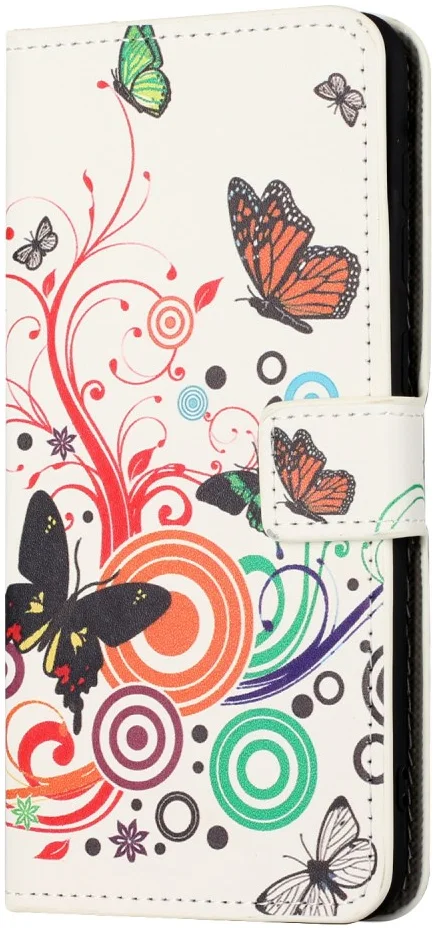 Nokia C12 Hoesje Portemonnee Book Case Vlinder Print afbeelding 4