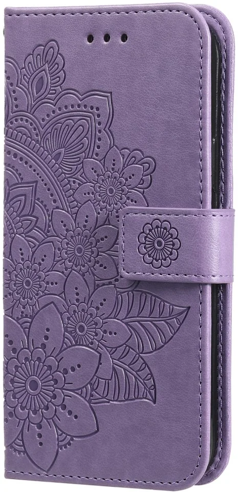 Xiaomi Redmi Note 13 4G Hoesje Bloemen Print Wallet Book Case Paars afbeelding 10