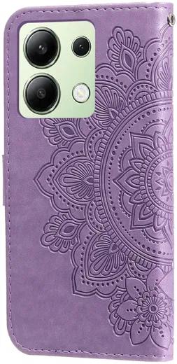 Xiaomi Redmi Note 13 4G Hoesje Bloemen Print Wallet Book Case Paars afbeelding 6