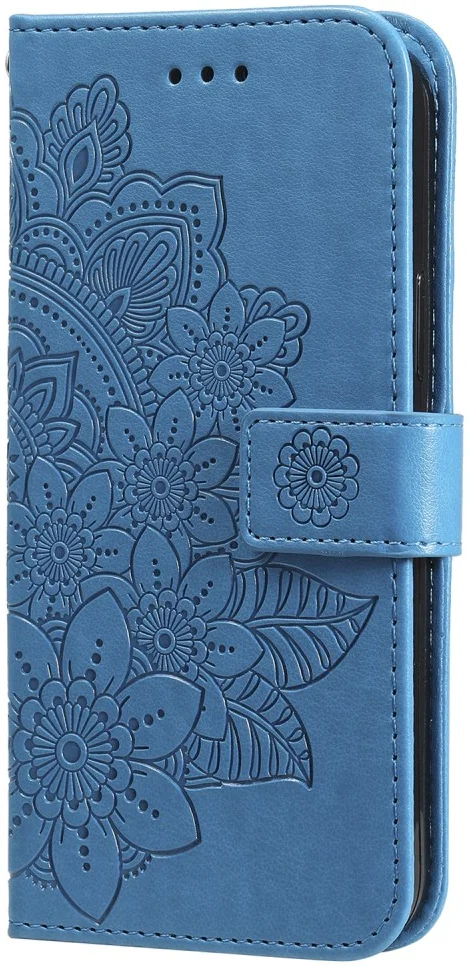 Xiaomi Redmi Note 13 4G Hoesje Bloemen Print Wallet Book Case Blauw afbeelding 10