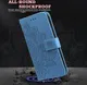 Xiaomi Redmi Note 13 4G Hoesje Bloemen Print Wallet Book Case Blauw afbeelding 4