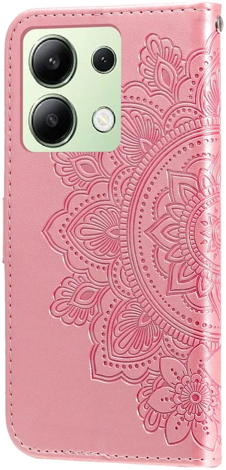 Xiaomi Redmi Note 13 4G Hoesje Bloemen Print Wallet Book Case Roze afbeelding 6