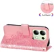 Xiaomi Redmi Note 13 4G Hoesje Bloemen Print Wallet Book Case Roze afbeelding 8