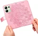 Xiaomi Redmi Note 13 4G Hoesje Bloemen Print Wallet Book Case Roze afbeelding 9