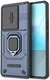 Xiaomi Redmi Note 13 Pro 5G Hoesje met Camera Slider en Kickstand Ring Blauw afbeelding 4